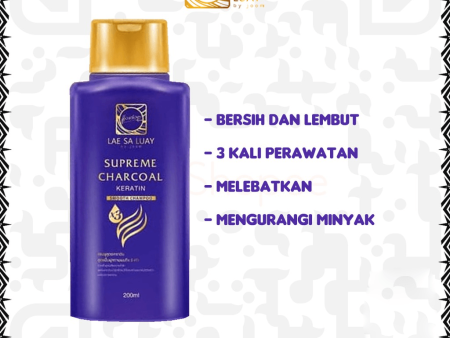 Lae Sa Luay Supreme Charcoal Keratin Shampoo - 200ml Discount