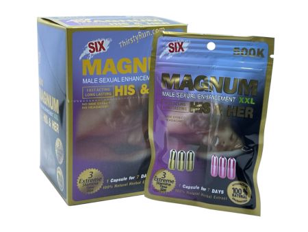 Magnum 500K Double Pills For Him & Her (24 ct. of 6 Capsules Each) Supply