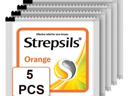 Strepsils Medicated Throat Lozenges - Orange Candy - 5 Pcs Online Sale