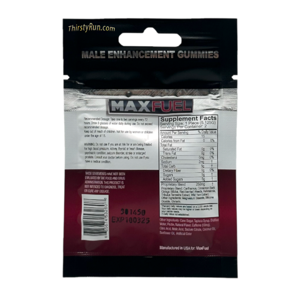 Maxfuel Male Enhancement Gummies - Wild Berry (1 Pack. of 2 Gummies) Discount