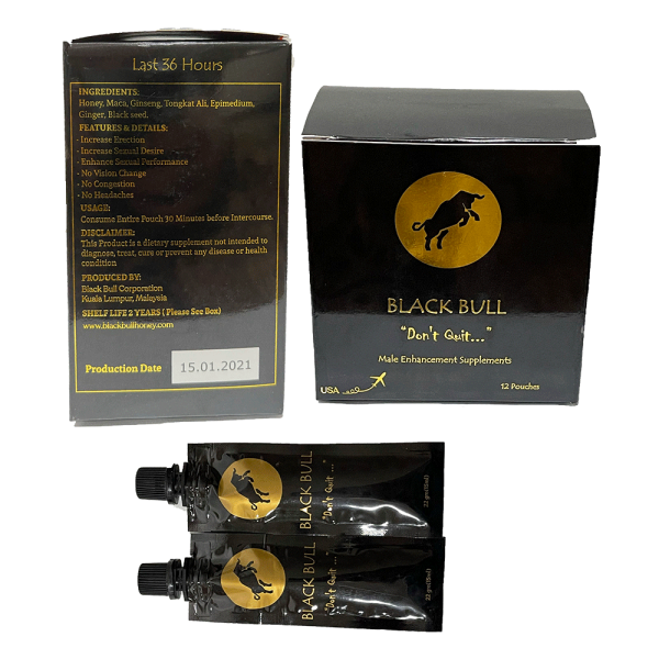 Black Bull Don t Quit Royal Honey - Made in Malaysia (12 Pouches - 22 G) Online