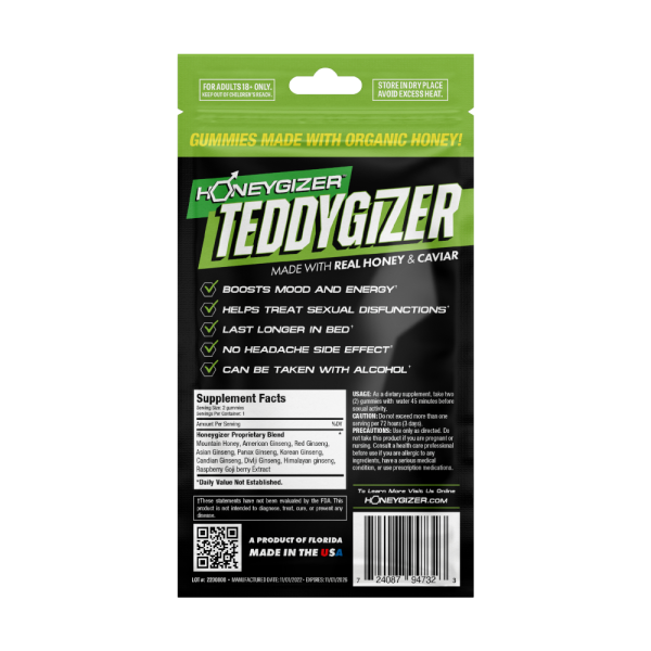 TEDDYGIZER Male Sexual Enhancement Gummy - Real Honey & Ginseng (24 ct.) Online Hot Sale