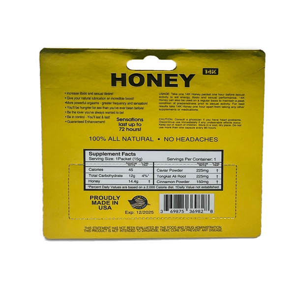 Rhino Gold 14K Honey (24 Sachets - 15 G) For Cheap