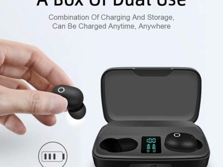 A10S Wireless Earbuds With 1800mah Mobile Power Bank Online now