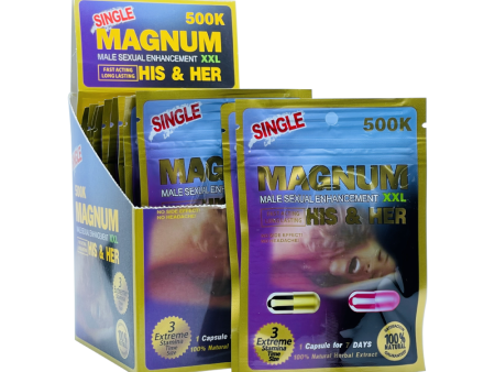 Magnum 500K Double Pills For Him & Her (24 ct. of 2 Capsules Each) Fashion