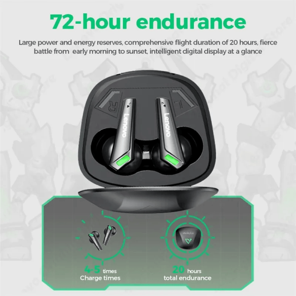 Lenovo Original True Wireless Gaming Earbuds BT V5.3 - XT85II Supply