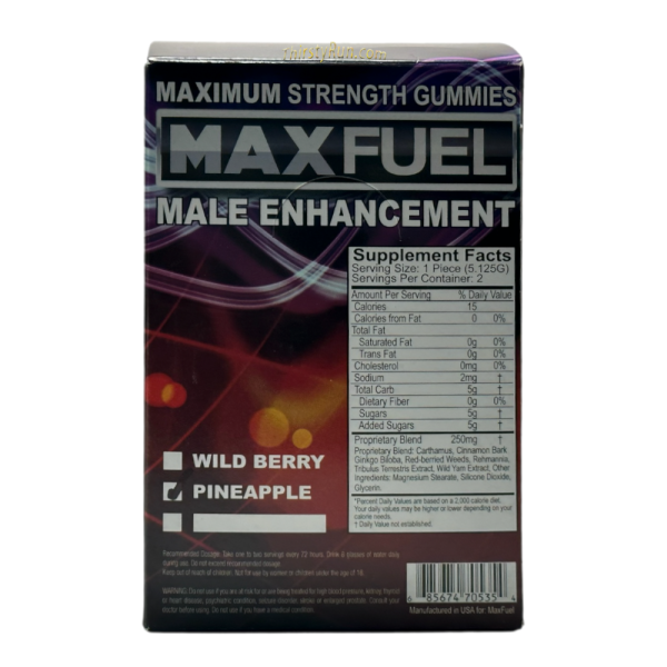 Maxfuel Male Enhancement Gummies - Pineapple (24 Packs. of 2 Gummy Per Pack) Hot on Sale