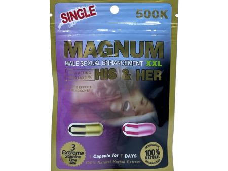 Magnum 500K Double Pills For Him & Her (2 Capsules Each) Online Hot Sale