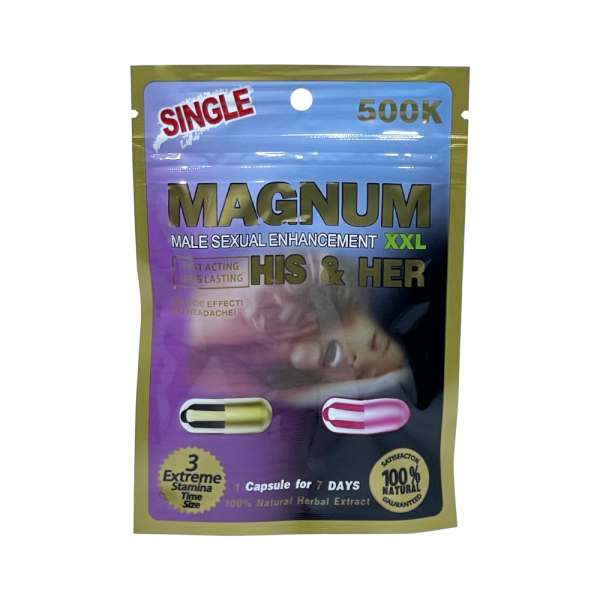 Magnum 500K Double Pills For Him & Her (2 Capsules Each) Online Hot Sale