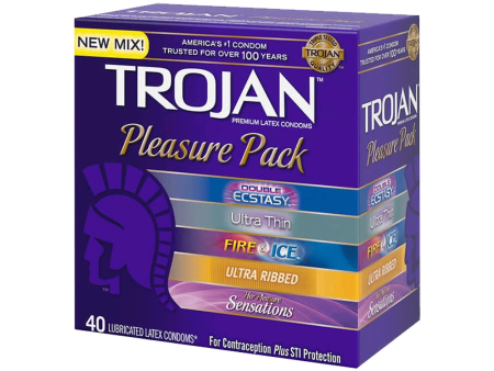 Trojan Pleasure Pack Premium Latex Condoms (40 ct) Supply