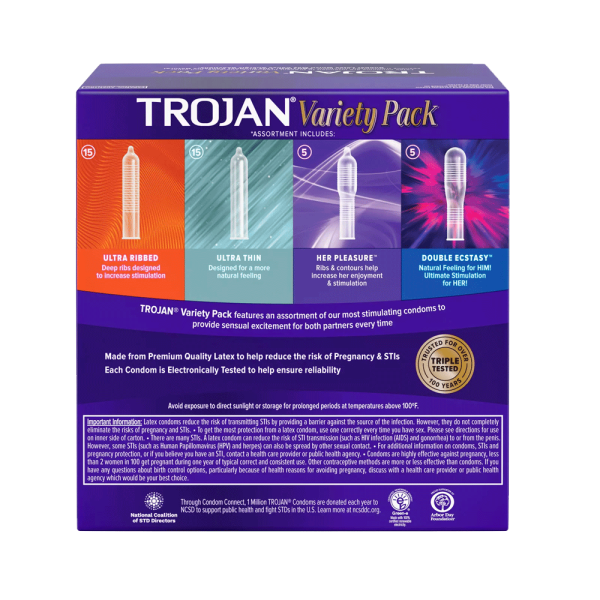 Trojan Pleasure Pack Premium Latex Condoms (40 ct) Supply