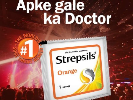 Strepsils Medicated Throat Lozenges - Orange Candy - 8 Pcs Online Hot Sale