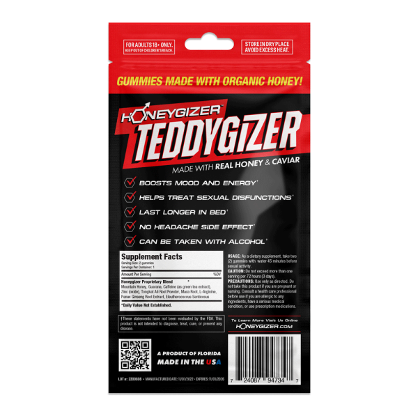 TEDDYGIZER Male Sexual Enhancement Gummy- Real Honey & Guarana (1 ct.) Online