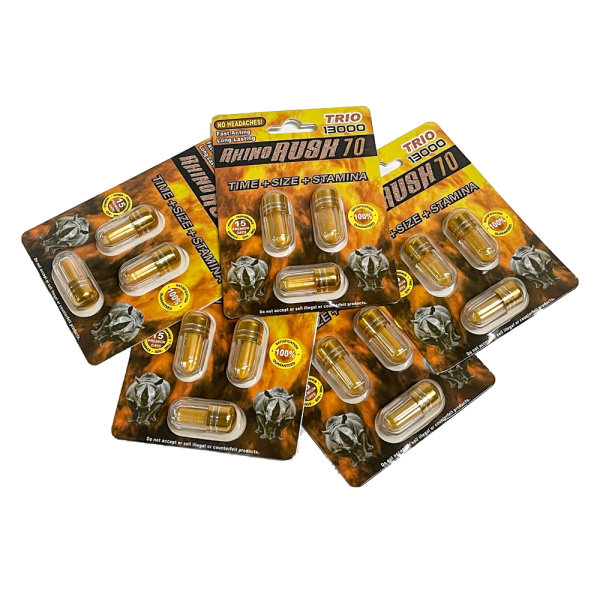 Rhino Rush 70 Trio 13000 Pill (15 ct. of 3 Pills Each) For Cheap